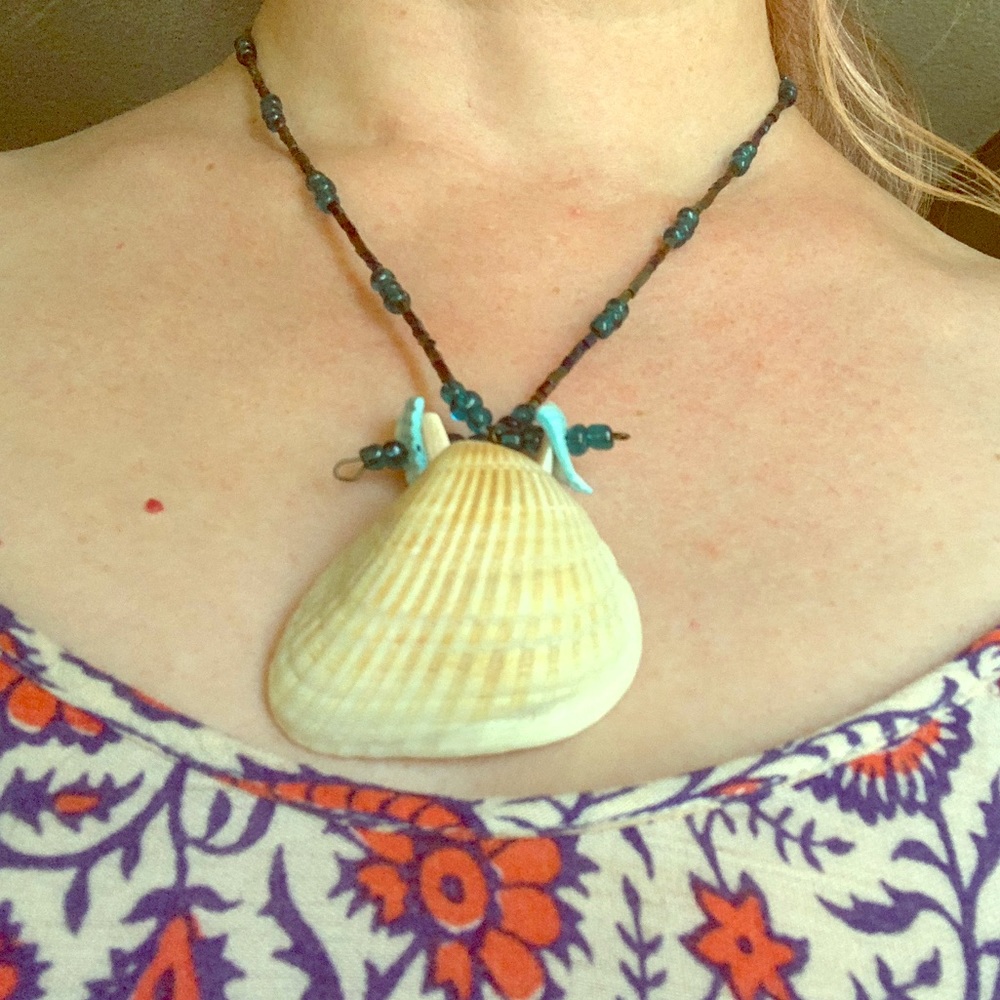 Beaded Handmade Shell Necklace- Perfect for Summer